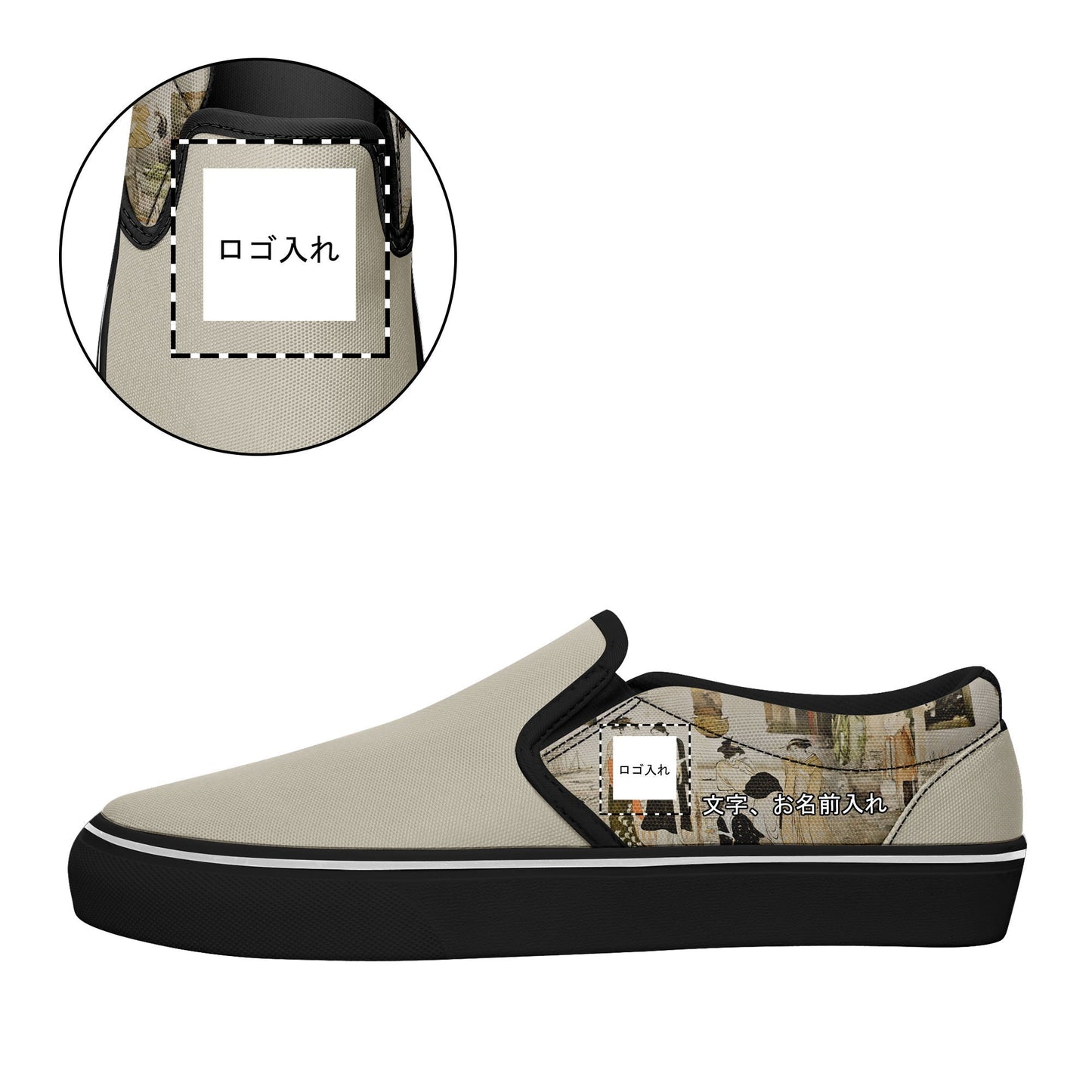 pod ukiyoe sneakers 7216 personalized printed matchmaking by president kiyonaga torii casual shoes black soles custom logo brand name