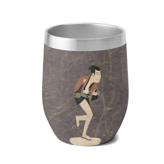 Custom Printed 12oz Stainless Steel Wine Tumbler Pr260: Ukiyo-e the Slave Edo Soldier of Otani Oniji Iii Insulated Eggshell Cup with Lid