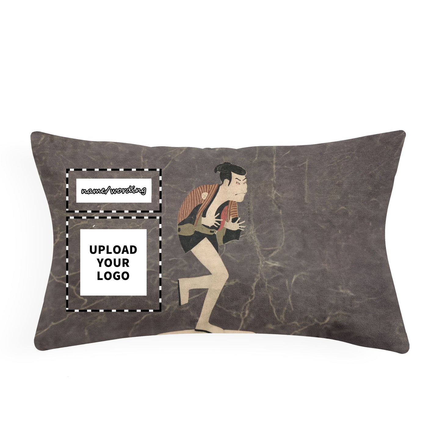 Custom Printed Art Ideas Famous Ukiyo-e the Slave Edo Soldier of Otani Oniji III Pillow 13*21 Pr105 Custom Logo Brand Name