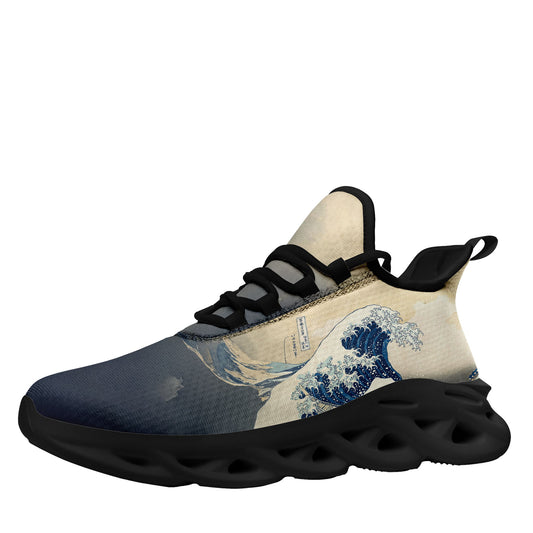 custom printed max sowl shoes ukiyo-e katsushika hokusai's the great wave off kanagawa sneakers