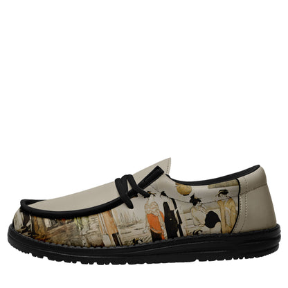 customize printed yo bro shoes ukiyo-e matchmaking by president kiyonaga torii casual shoes black shoelace 2