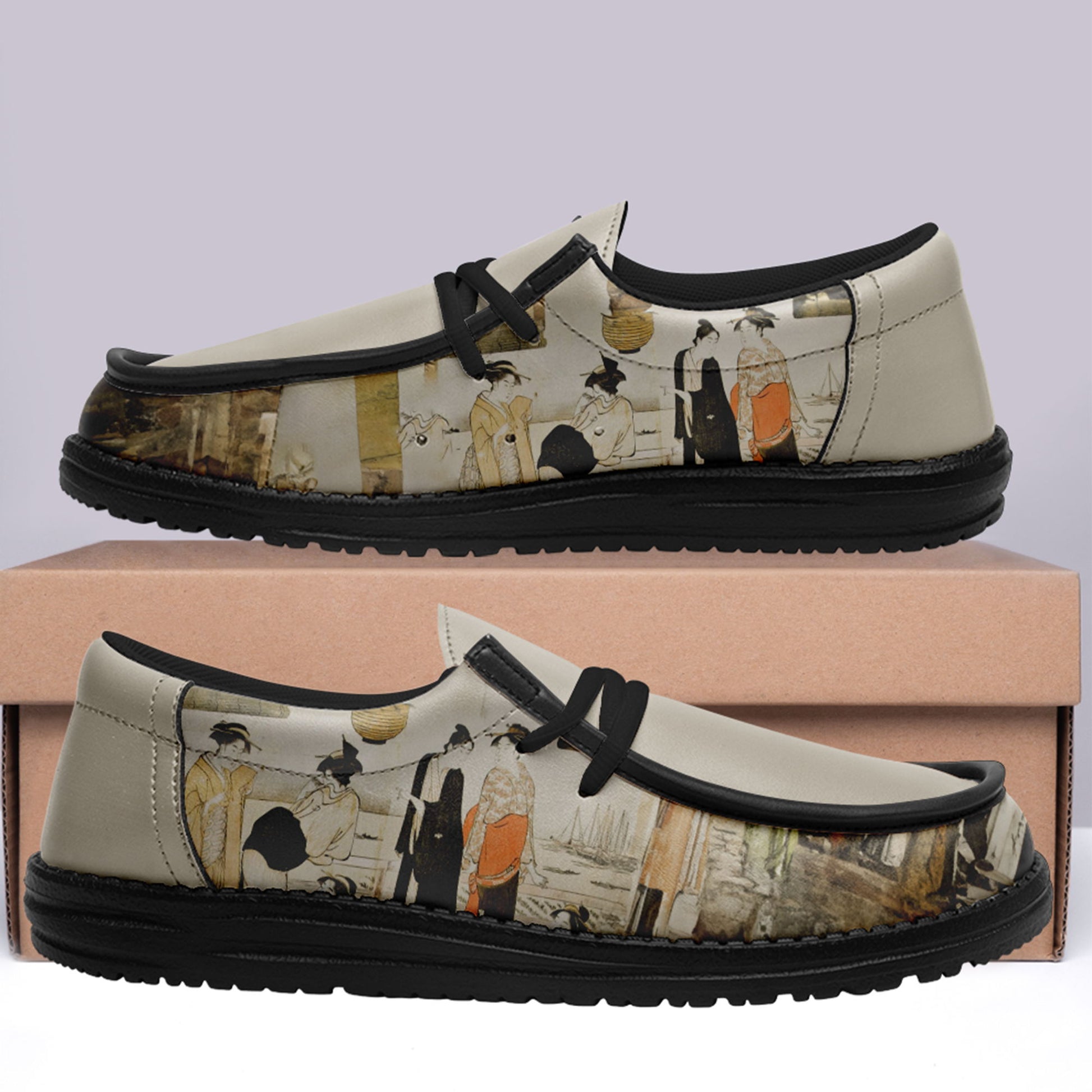 customize printed yo bro shoes ukiyo-e matchmaking by president kiyonaga torii casual shoes black shoelace 6