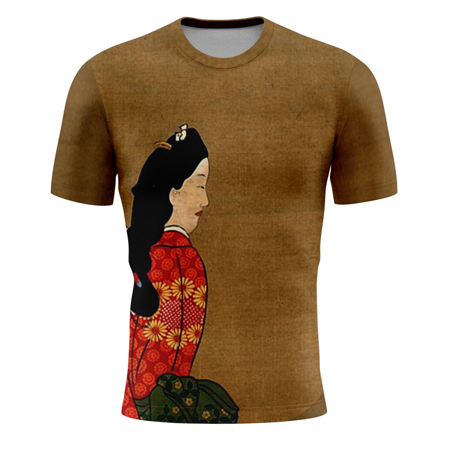 personalized custom printed t shirts ukiyo-e hishikawa moronobu's beauty looking back  short sleeve tee summer 4