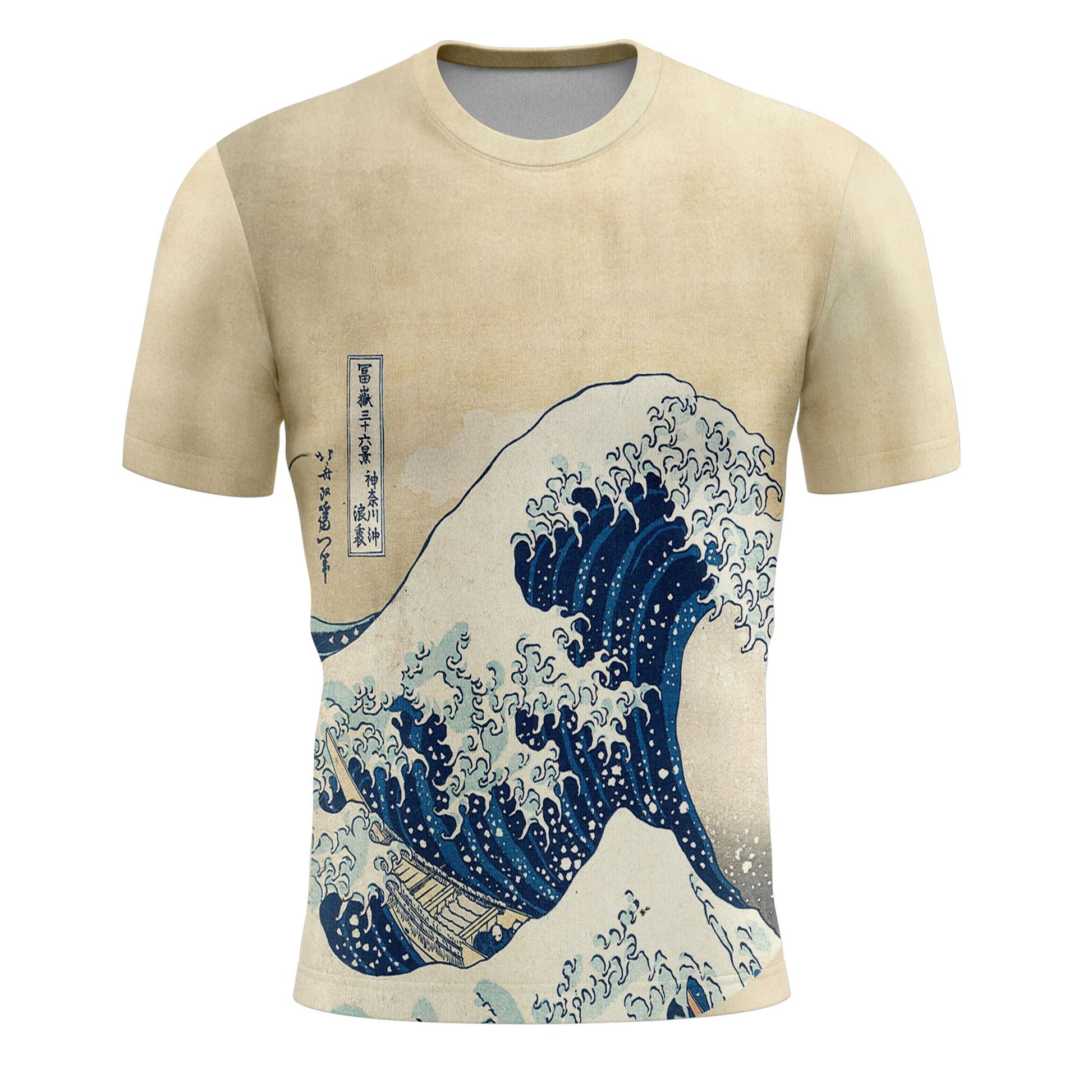 personalized custom printed t-shirts ukiyoe katsushika hokussai's the great wave off kanagawa short sleeve tee summer 5