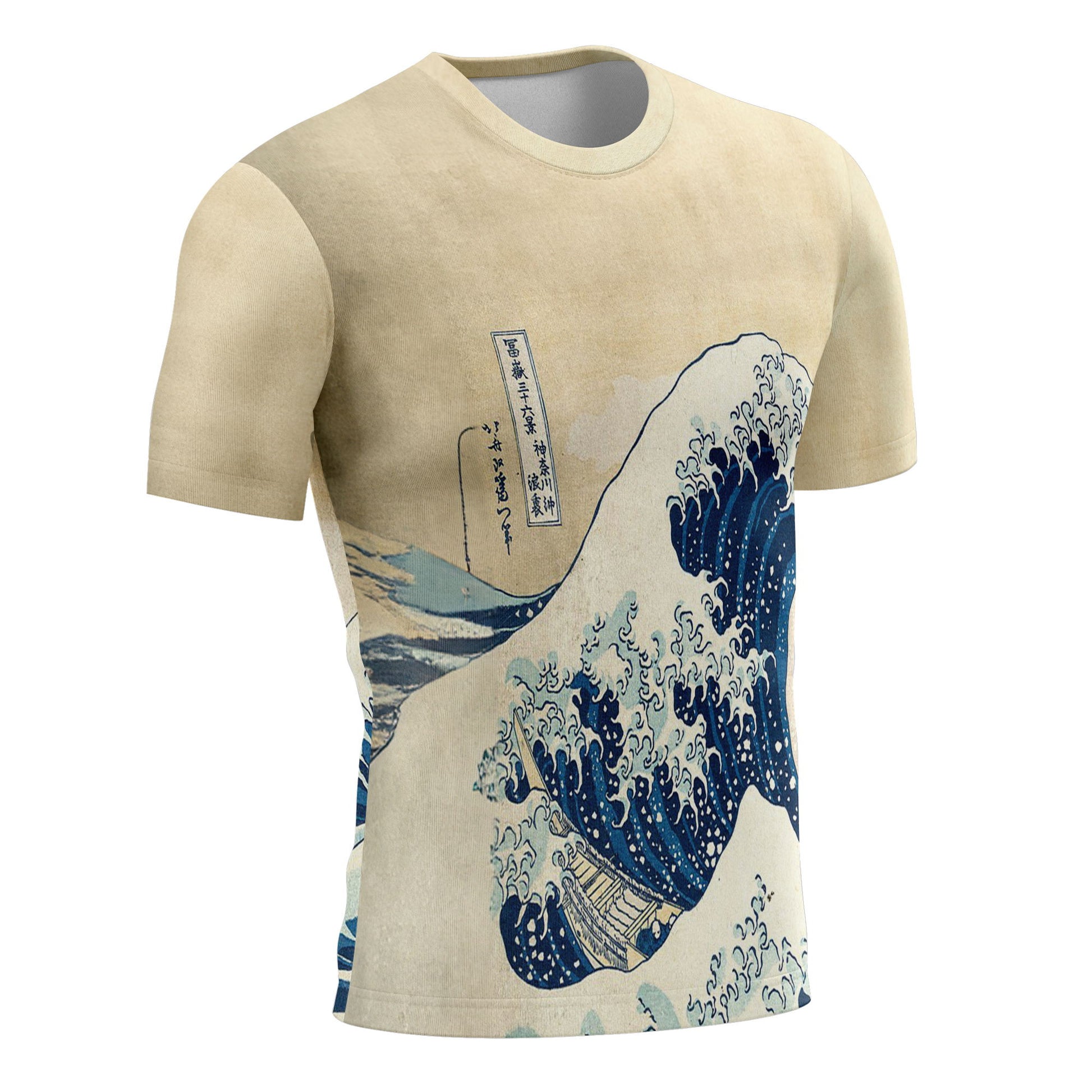 personalized custom printed t-shirts ukiyoe katsushika hokussai's the great wave off kanagawa short sleeve tee summer 7