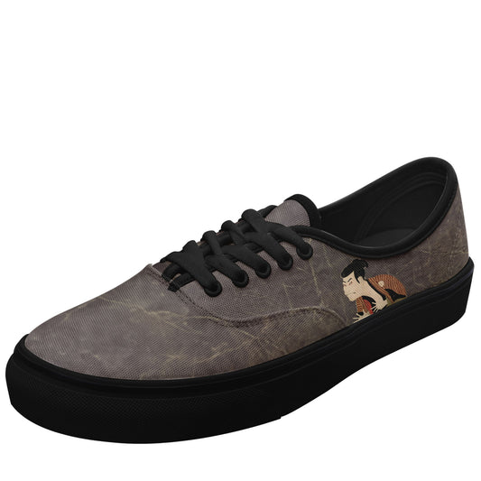 personalized customization pod print on demand casual shoes 7213 ukiyo-e the slave edo soldier of otani oniji iii casual shoes black soles