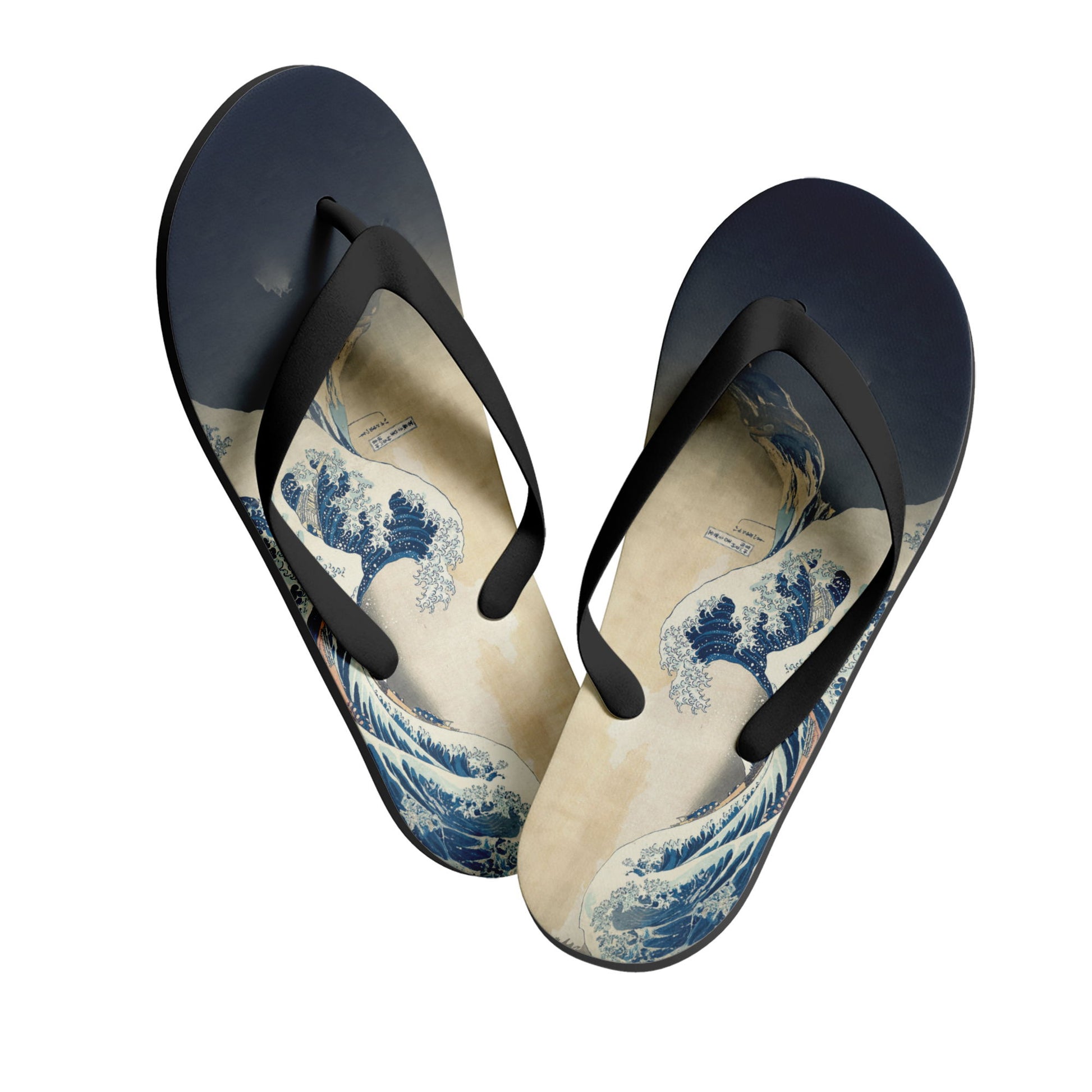 personalized design japanese retro art style custom printed ukiyo-e shoes katsushika hokussai's the great wave off kanagawa slippers 1916 4