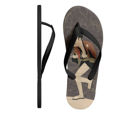 pod personalized customization print on demand footwear ukiyo-e the slave edo soldier of otani oniji iii slippers 1916 2